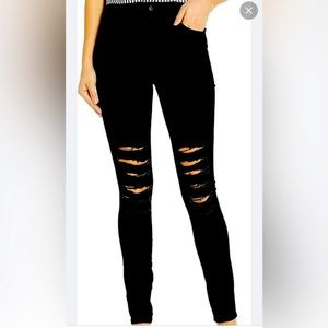 J brand black ripped Maria skinny jeans